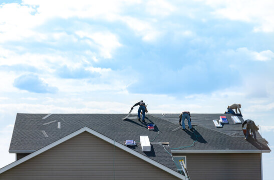 Central Coast Roofing team completing a residential roof repair