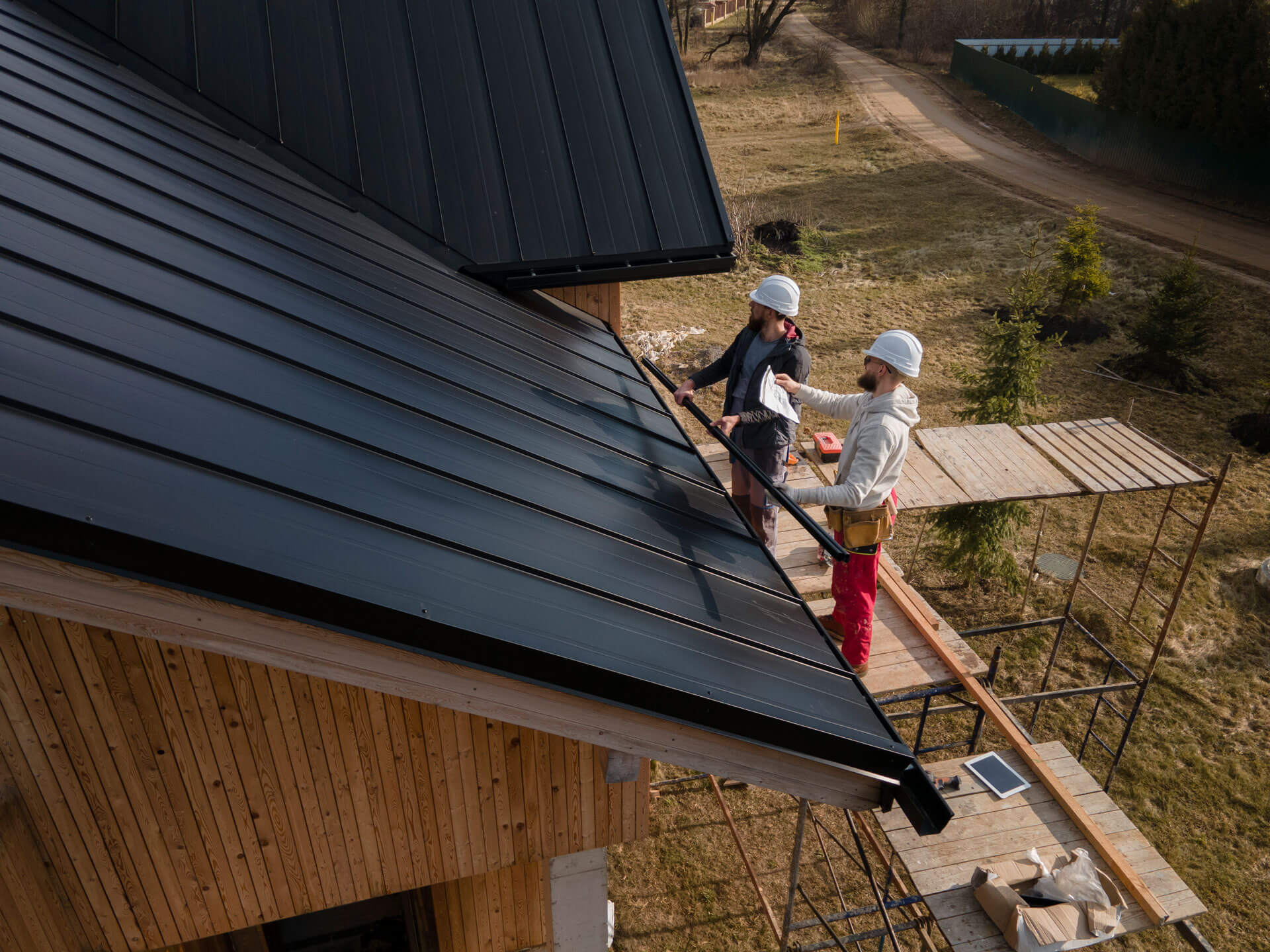 Central Coast roofing contractors at work on a residential roof